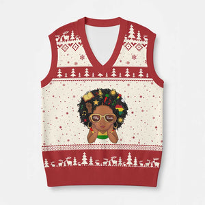 My Roots Black History Culture Pride V-Neck Knit Sweater Vest African American Heritage TS12 Beige Red Print Your Wear