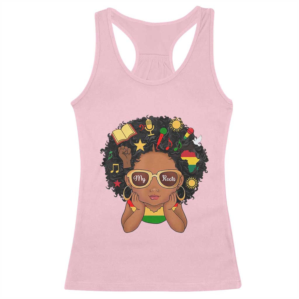 My Roots Black History Culture Pride Racerback Tank Top African American Heritage TS12 Light Pink Print Your Wear