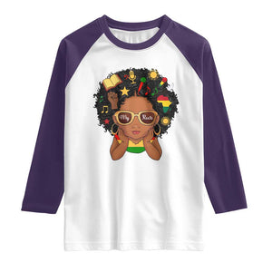 My Roots Black History Culture Pride Raglan Shirt African American Heritage TS12 White Purple Print Your Wear