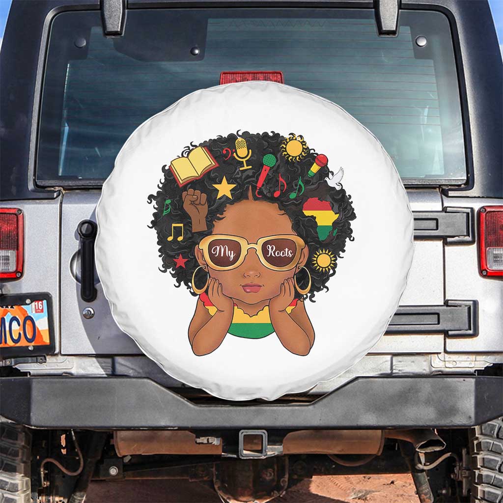 My Roots Black History Culture Pride Spare Tire Cover African American Heritage TS12 No hole White Print Your Wear