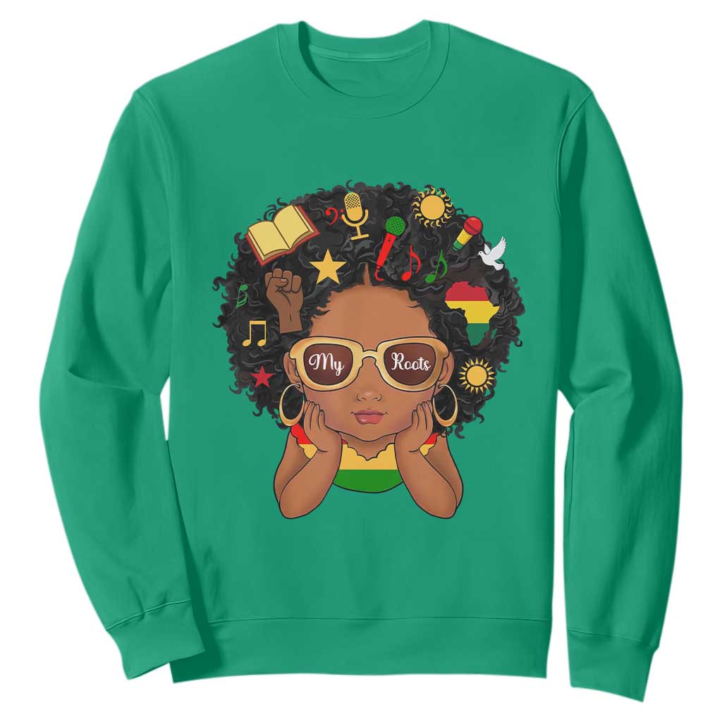 My Roots Black History Culture Pride Sweatshirt African American Heritage TS12 Irish Green Print Your Wear