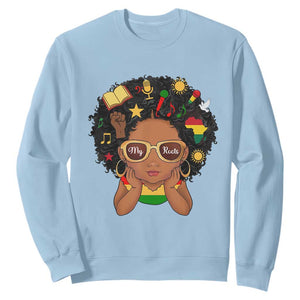 My Roots Black History Culture Pride Sweatshirt African American Heritage TS12 Light Blue Print Your Wear