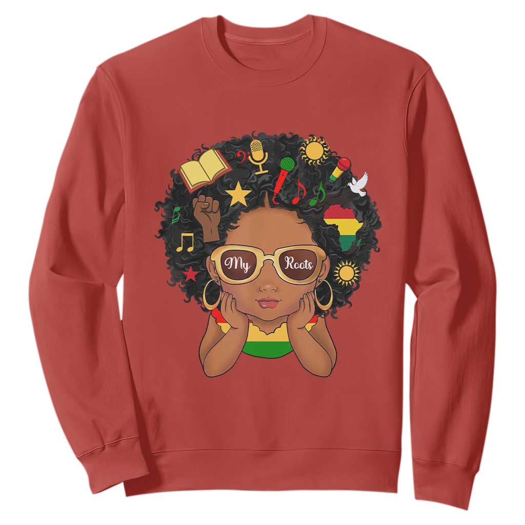 My Roots Black History Culture Pride Sweatshirt African American Heritage TS12 Red Print Your Wear
