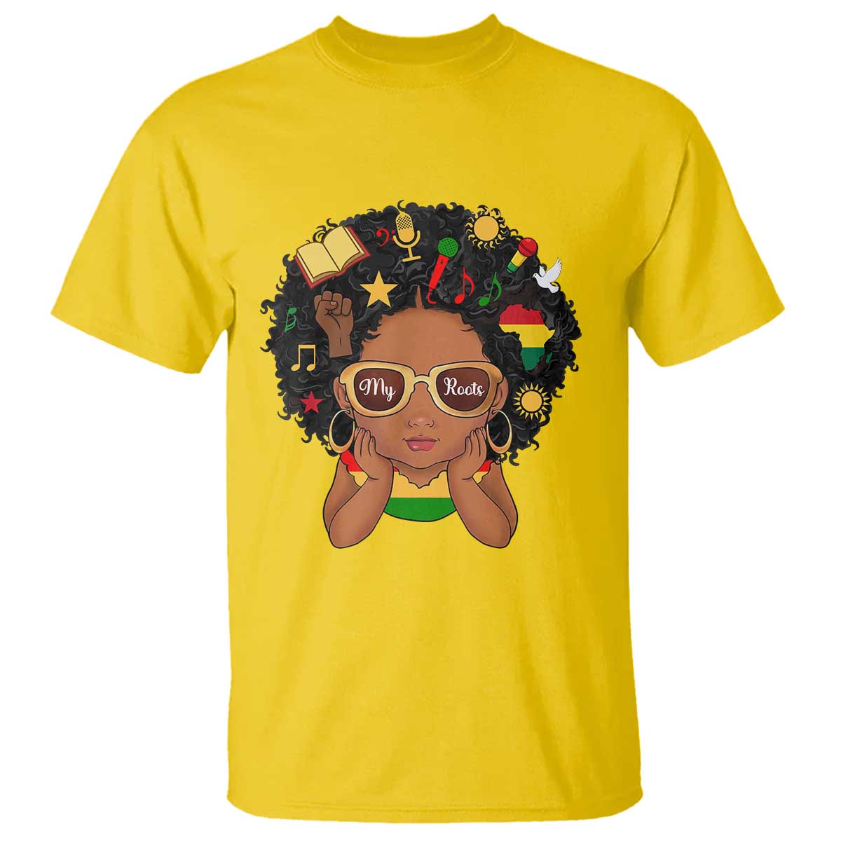 My Roots Black History Culture Pride T Shirt African American Heritage TS12 Daisy Print Your Wear