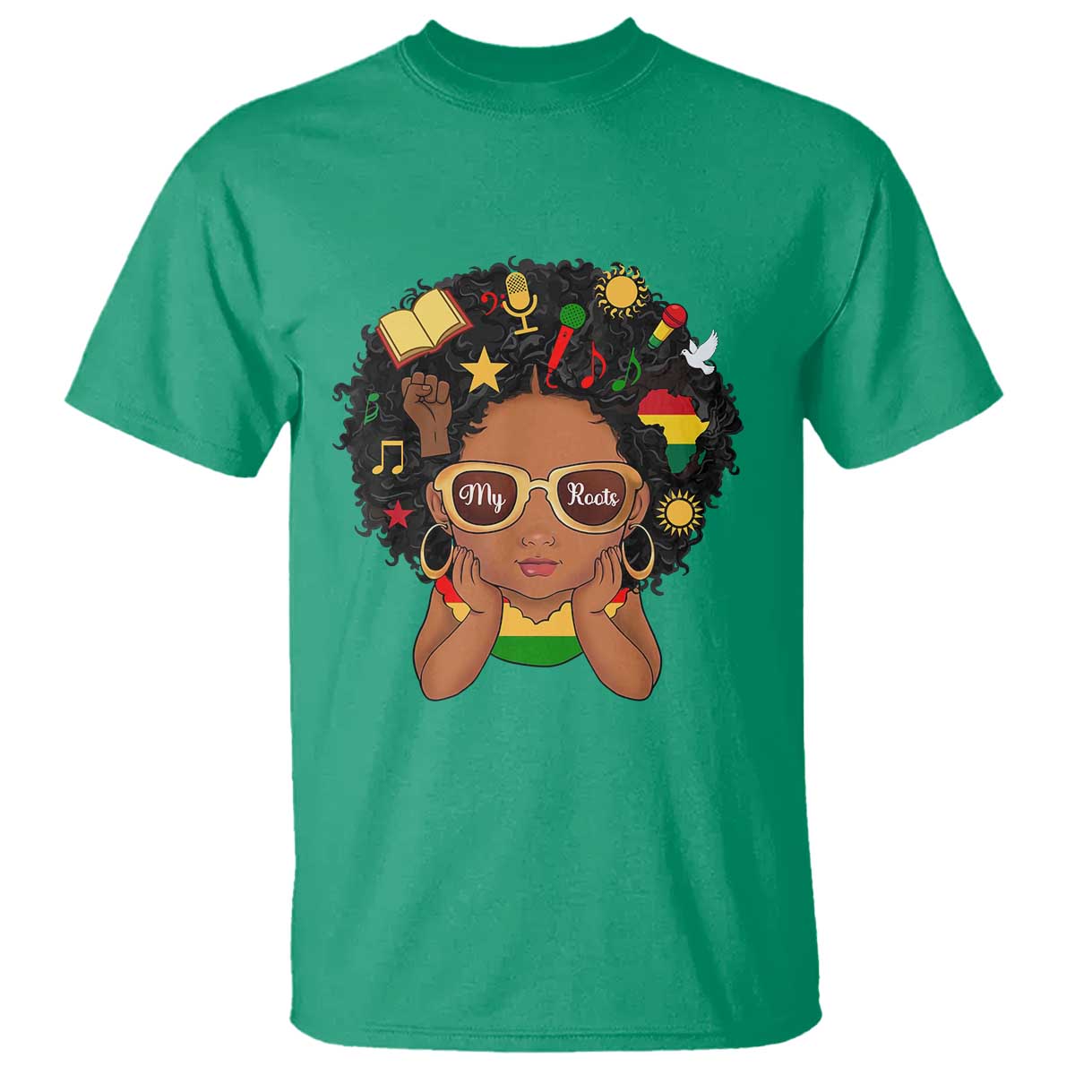 My Roots Black History Culture Pride T Shirt African American Heritage TS12 Irish Green Print Your Wear