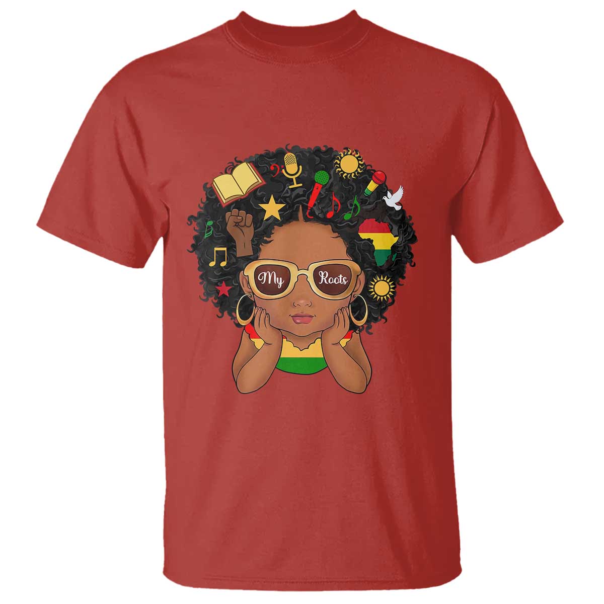 My Roots Black History Culture Pride T Shirt African American Heritage TS12 Red Print Your Wear