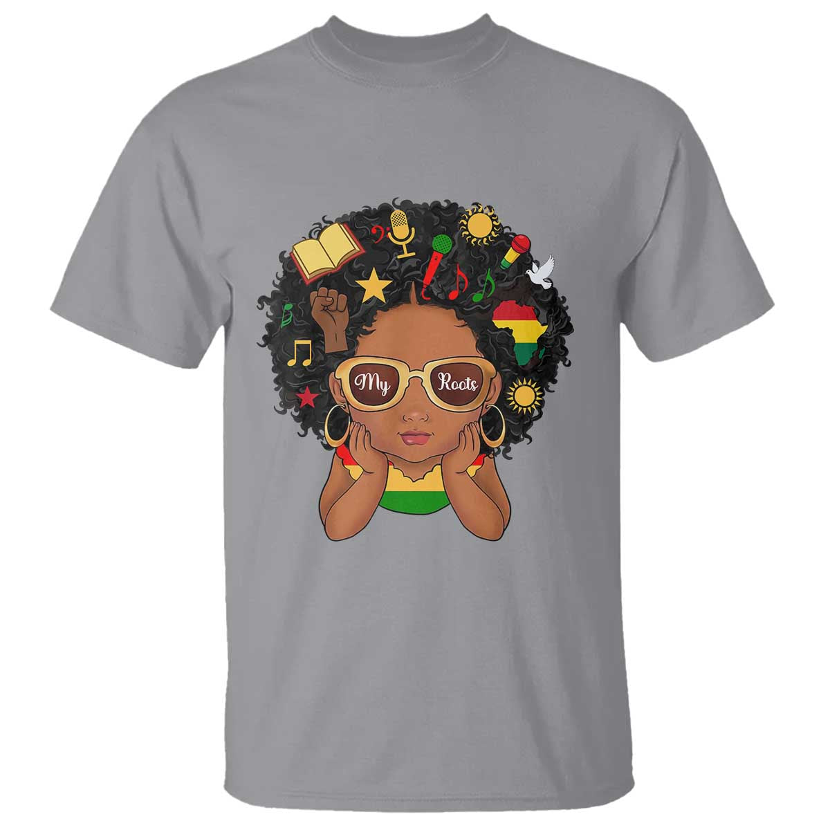 My Roots Black History Culture Pride T Shirt African American Heritage TS12 Sport Gray Print Your Wear