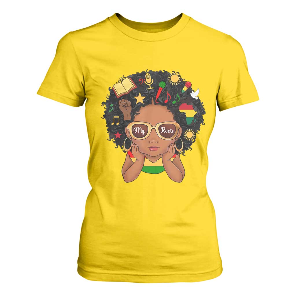 My Roots Black History Culture Pride T Shirt For Women African American Heritage TS12 Daisy Print Your Wear