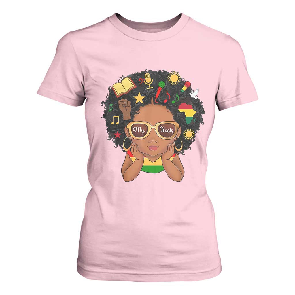 My Roots Black History Culture Pride T Shirt For Women African American Heritage TS12 Light Pink Print Your Wear