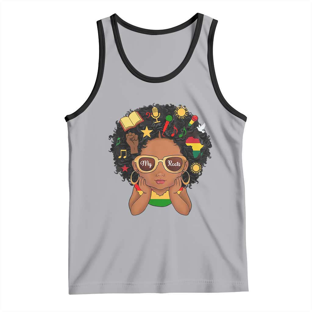 My Roots Black History Culture Pride Tank Top African American Heritage TS12 Athletic Heather Black Print Your Wear