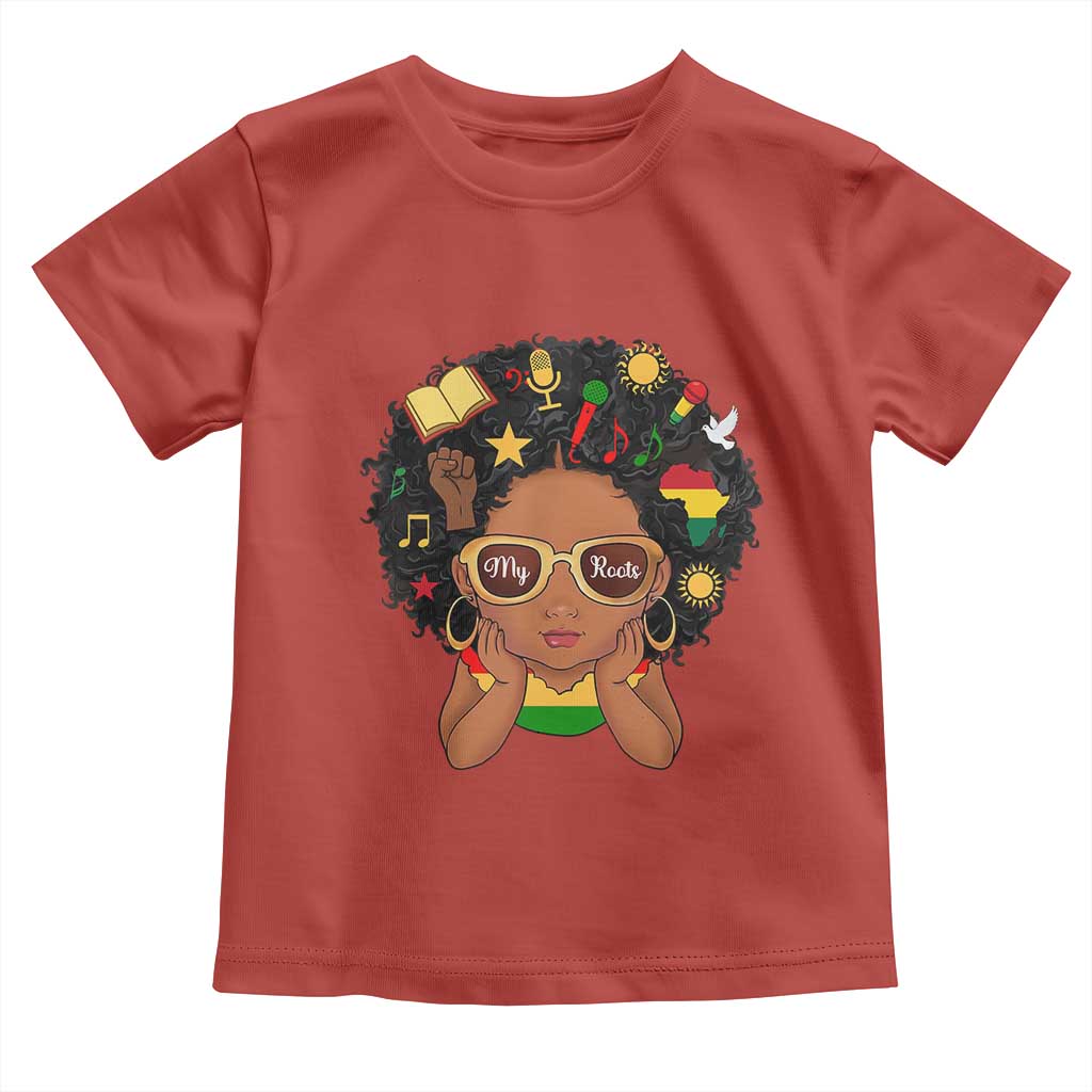 My Roots Black History Culture Pride Toddler T Shirt African American Heritage TS12 Red Print Your Wear
