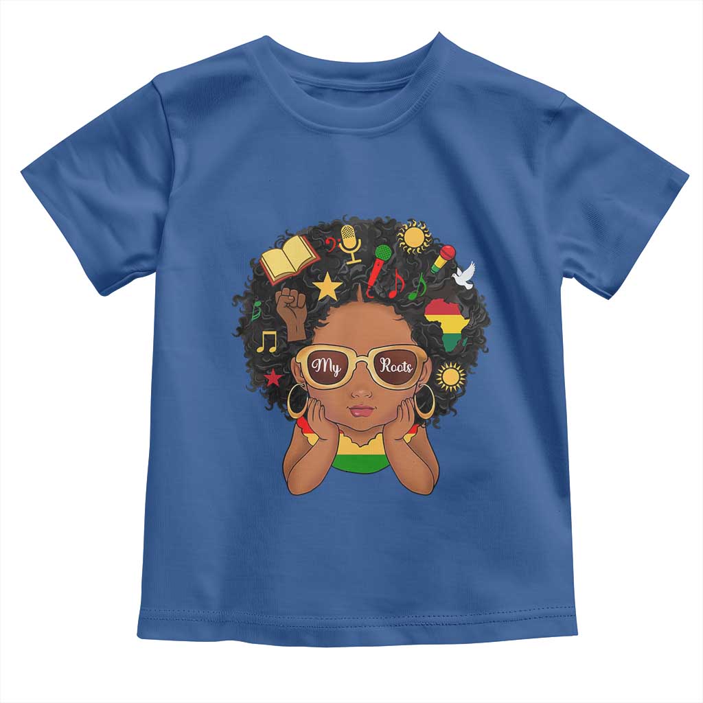My Roots Black History Culture Pride Toddler T Shirt African American Heritage TS12 Royal Blue Print Your Wear