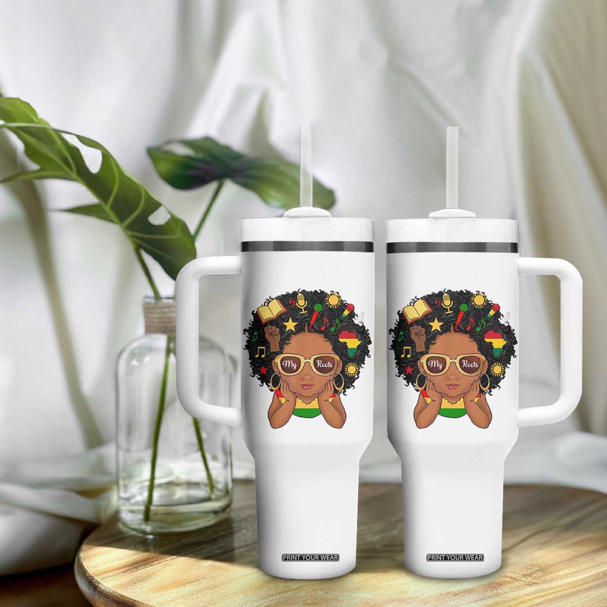 My Roots Black History Culture Pride Tumbler With Handle African American Heritage TS12 Print Your Wear