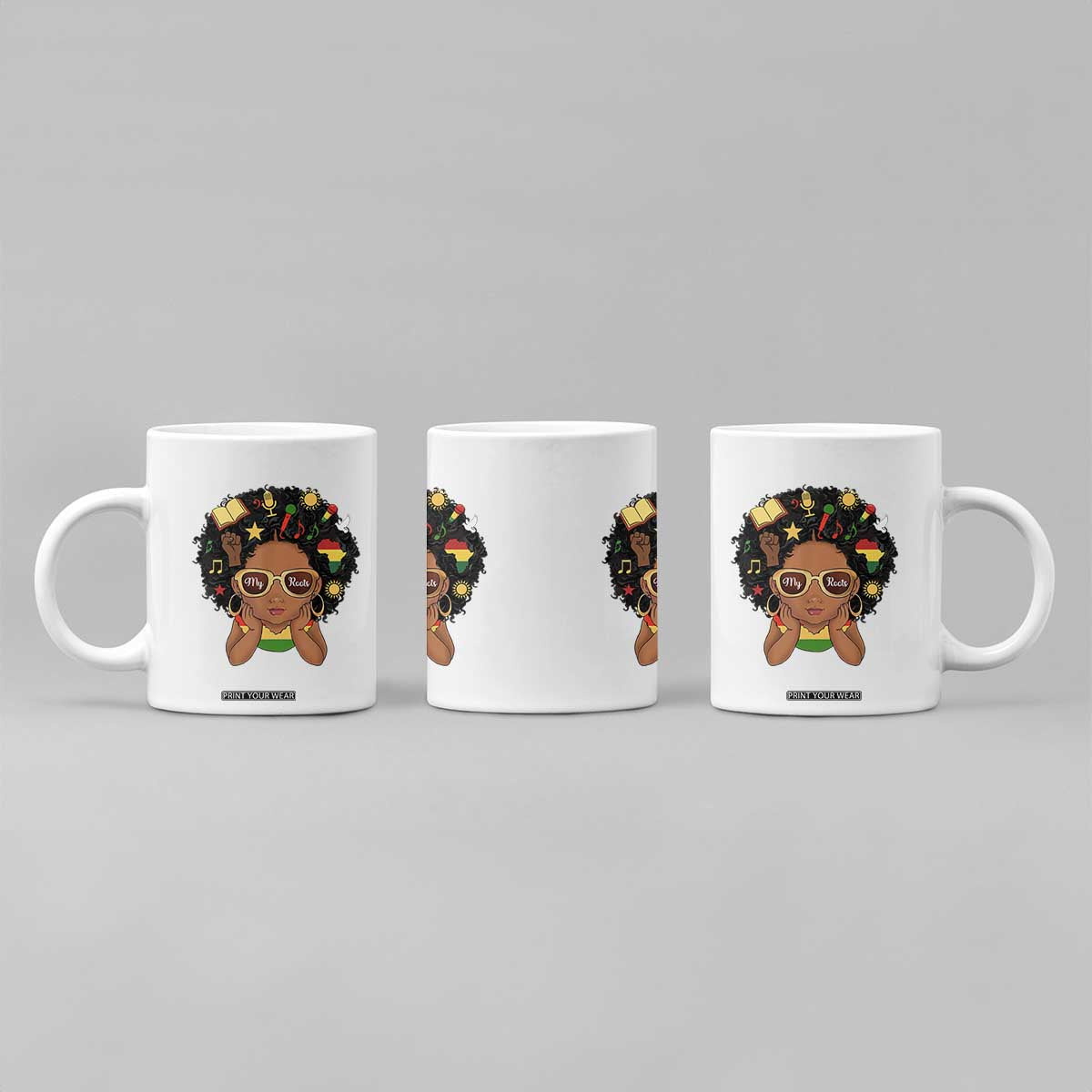 My Roots Black History Culture Pride Coffee Mug African American Heritage TS12 Print Your Wear
