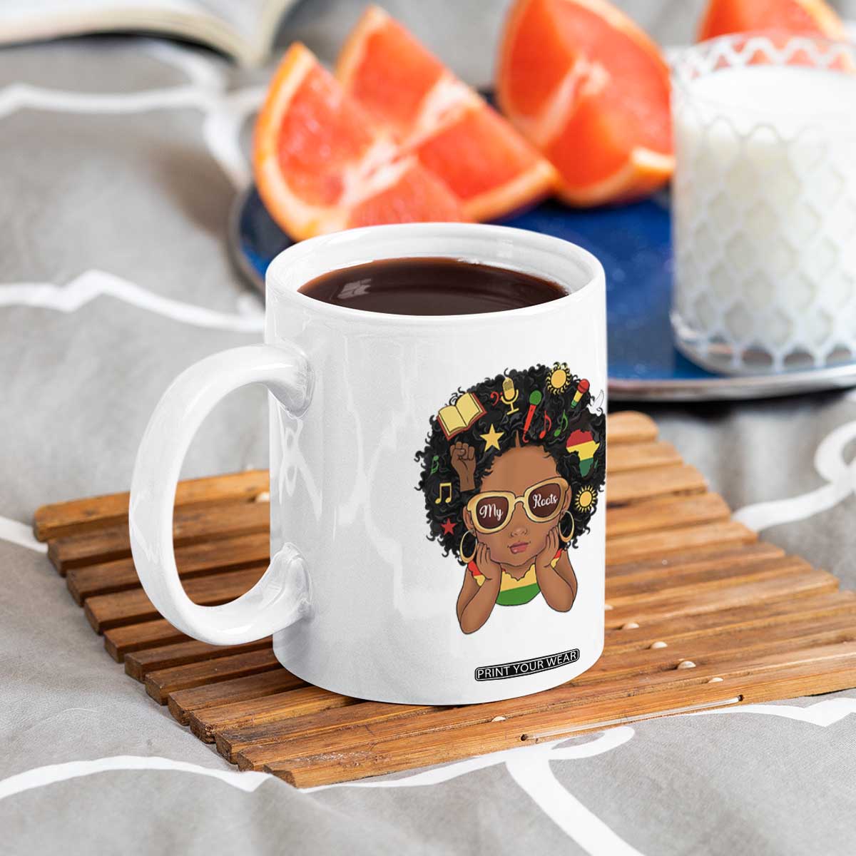 My Roots Black History Culture Pride Coffee Mug African American Heritage TS12 Print Your Wear