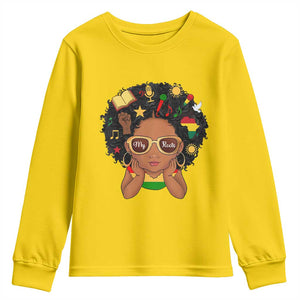 My Roots Black History Culture Pride Youth Sweatshirt African American Heritage TS12 Daisy Print Your Wear