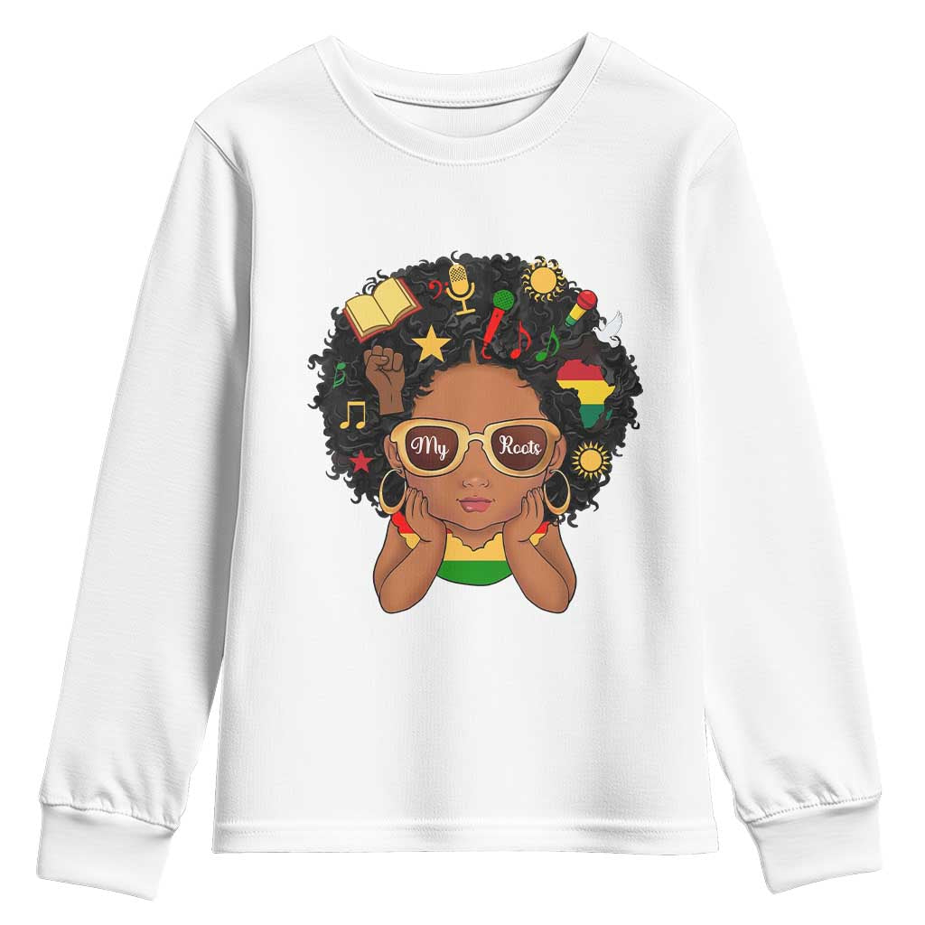 My Roots Black History Culture Pride Youth Sweatshirt African American Heritage TS12 White Print Your Wear