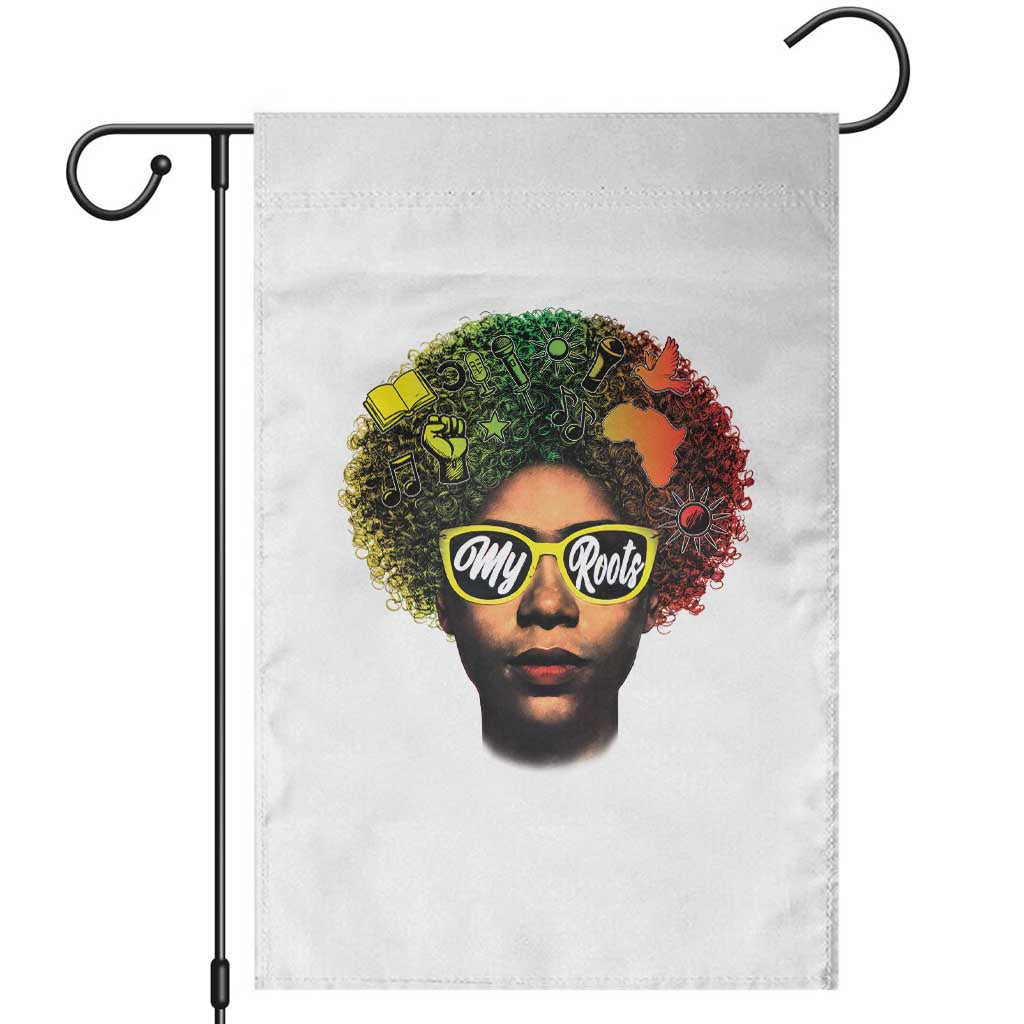 Black History Month Garden Flag My Roots African American Pride Gift TS12 White Print Your Wear