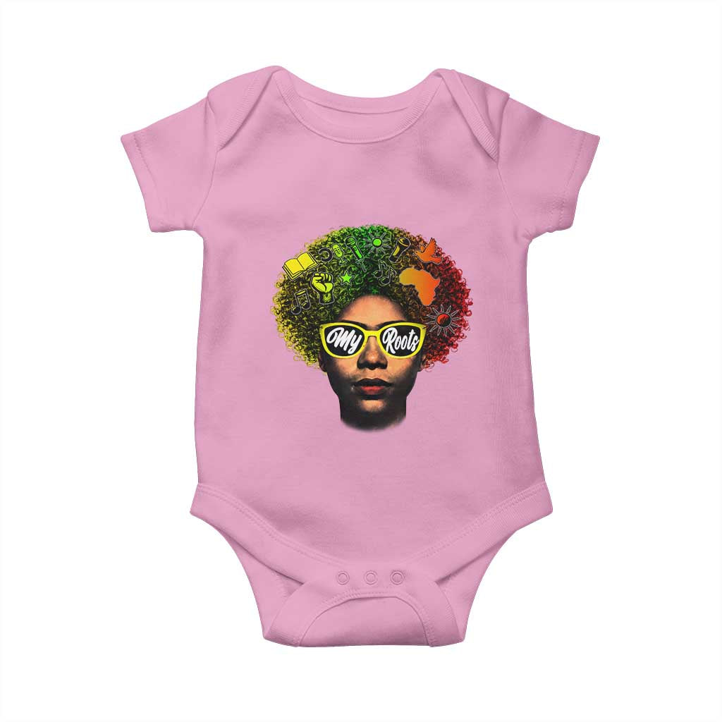 Black History Month Baby Onesie My Roots African American Pride Gift TS12 Light Pink Print Your Wear