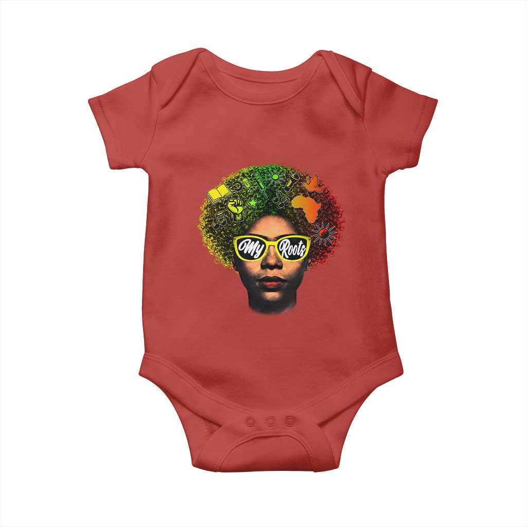 Black History Month Baby Onesie My Roots African American Pride Gift TS12 Red Print Your Wear