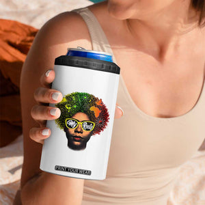 Black History Month 4 in 1 Can Cooler Tumbler My Roots African American Pride Gift TS12 Print Your Wear