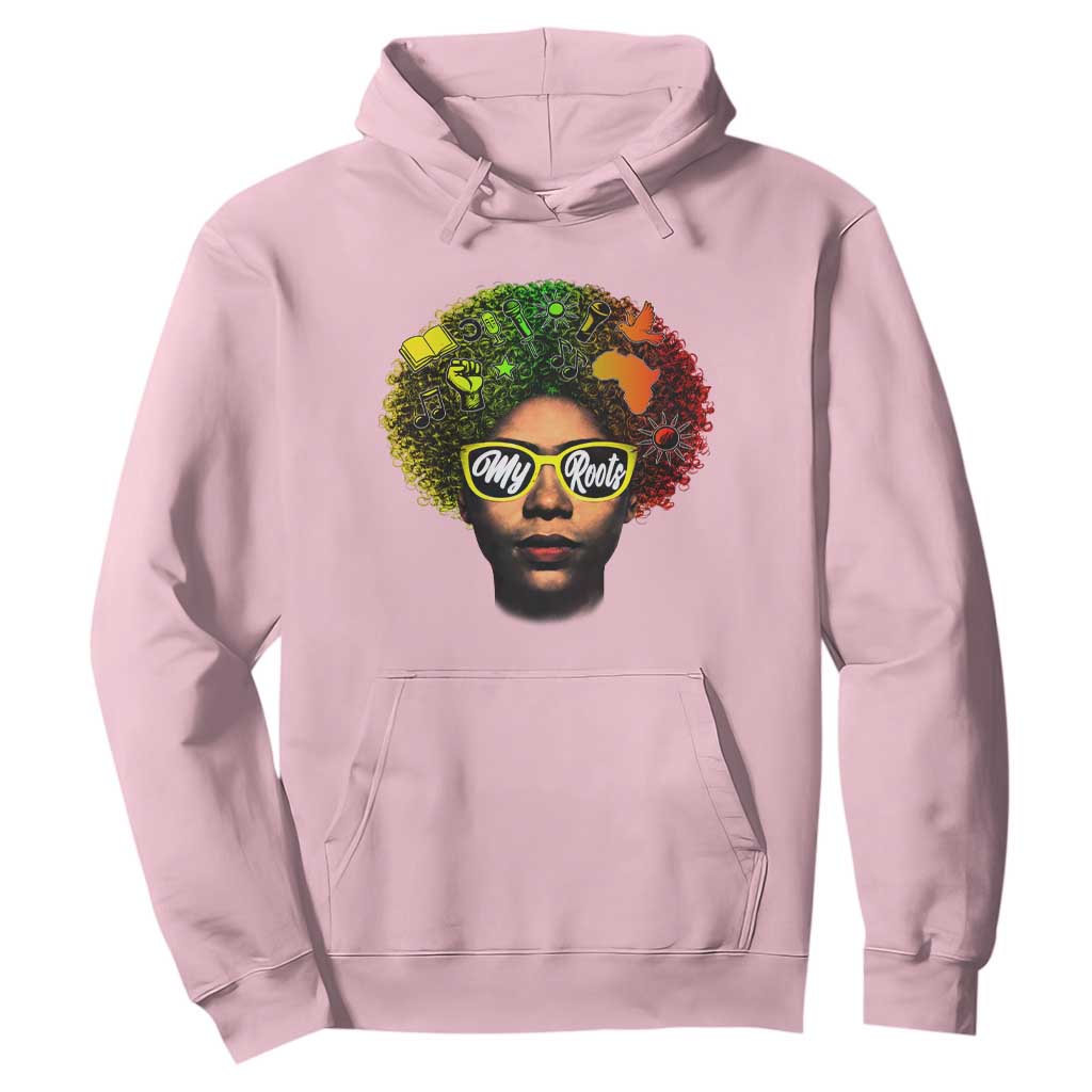 Black History Month Hoodie My Roots African American Pride Gift TS12 Light Pink Print Your Wear