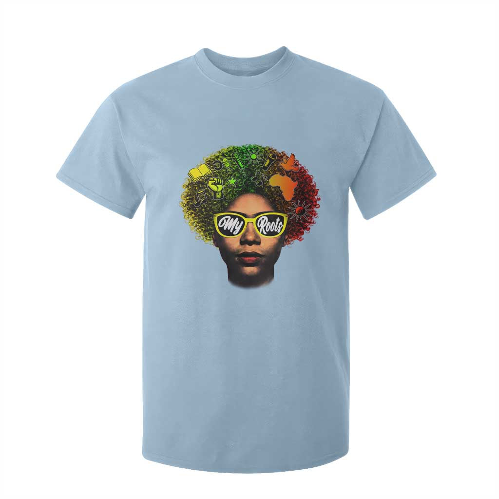 Black History Month T Shirt For Kid My Roots African American Pride Gift TS12 Light Blue Print Your Wear