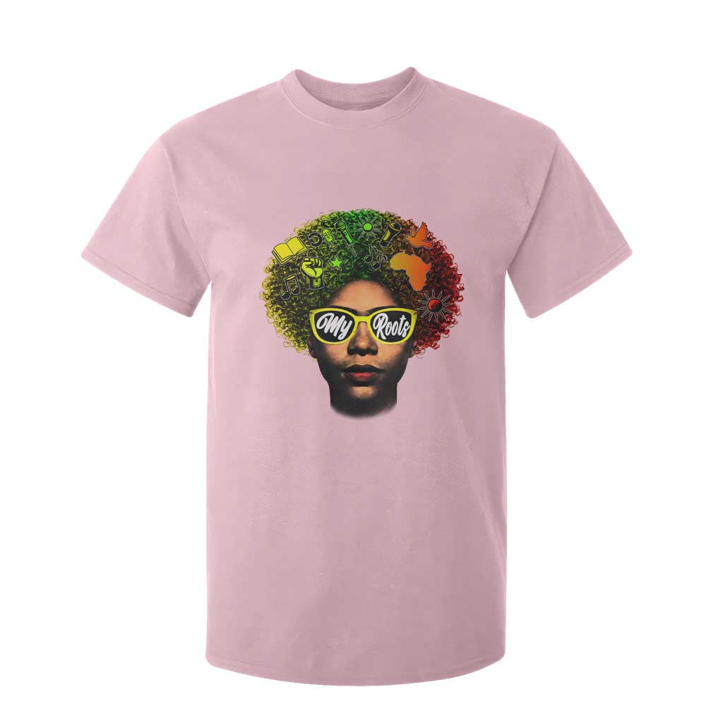 Black History Month T Shirt For Kid My Roots African American Pride Gift TS12 Light Pink Print Your Wear