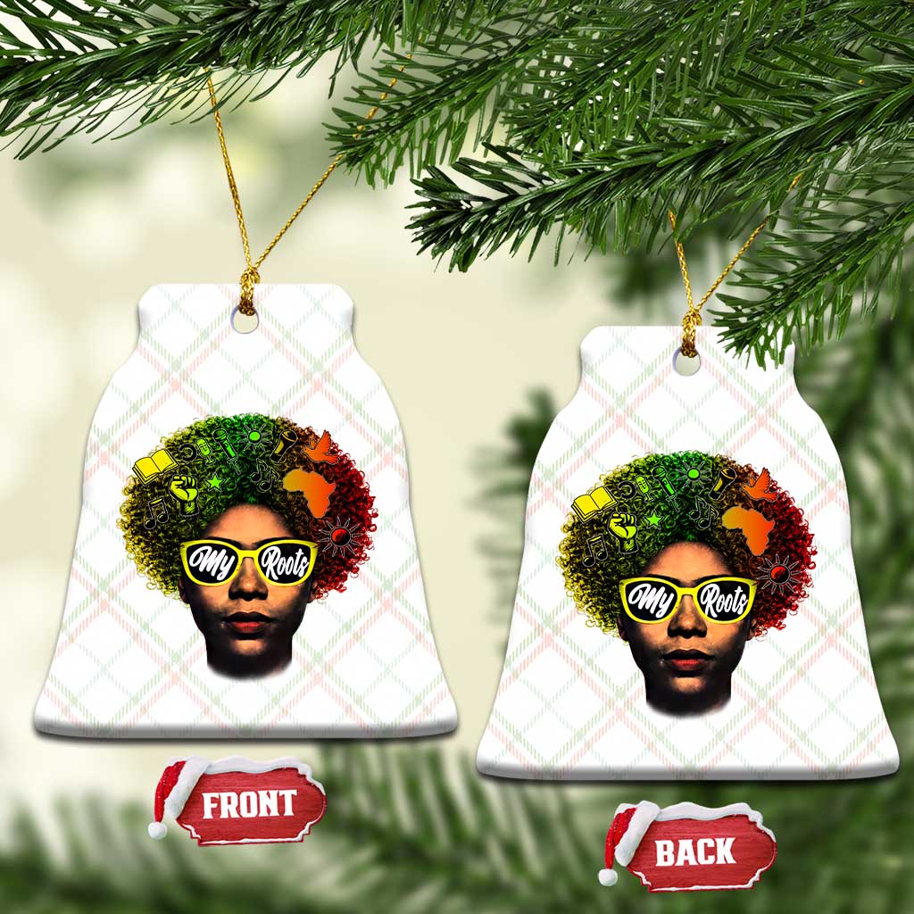 Black History Month Ceramic Ornament My Roots African American Pride Gift TS12 Print Your Wear