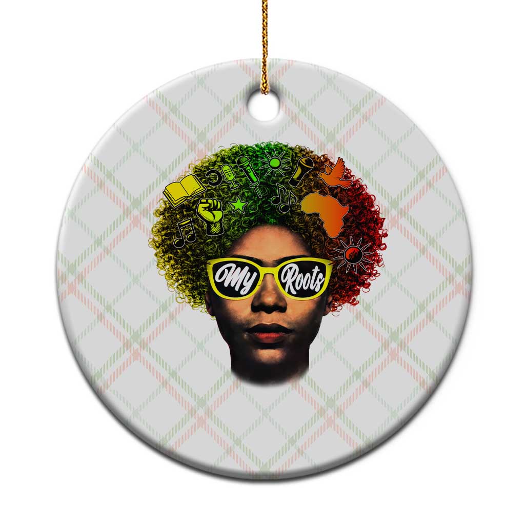 Black History Month Ceramic Ornament My Roots African American Pride Gift TS12 1pc Christmas Plaid Print Your Wear