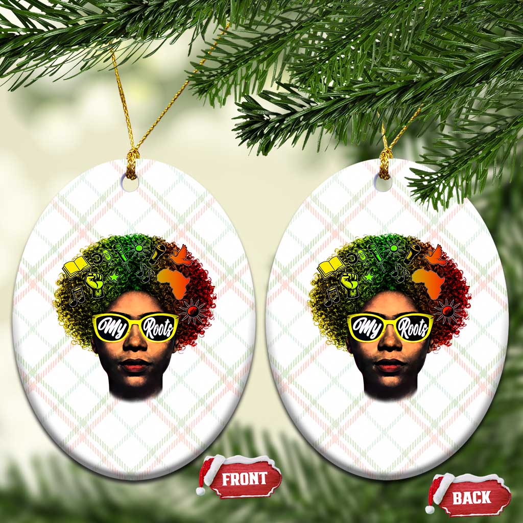 Black History Month Ceramic Ornament My Roots African American Pride Gift TS12 Print Your Wear