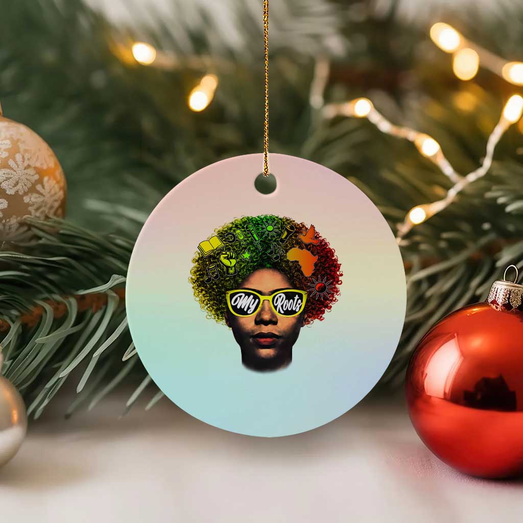 Black History Month Ceramic Ornament My Roots African American Pride Gift TS12 1pc Pastel Print Your Wear