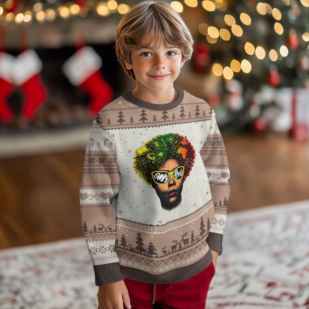 Black History Month Ugly Christmas Sweater My Roots African American Pride Gift TS12 Mocha Mousse Print Your Wear
