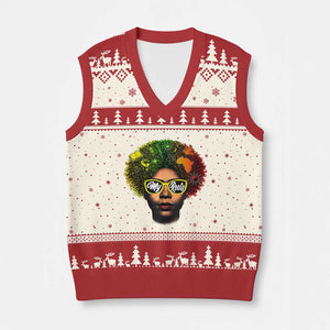 Black History Month V-Neck Knit Sweater Vest My Roots African American Pride Gift TS12 Beige Red Print Your Wear