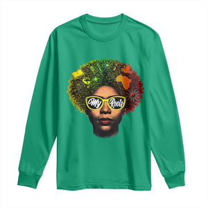 Black History Month Long Sleeve Shirt My Roots African American Pride Gift TS12 Irish Green Print Your Wear