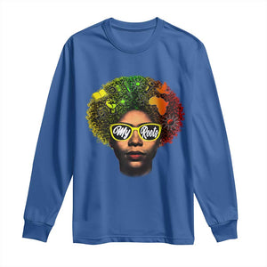 Black History Month Long Sleeve Shirt My Roots African American Pride Gift TS12 Royal Blue Print Your Wear