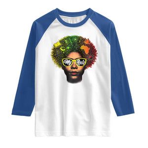 Black History Month Raglan Shirt My Roots African American Pride Gift TS12 White Royal Print Your Wear