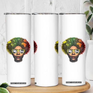 Black History Month Skinny Tumbler My Roots African American Pride Gift TS12 Print Your Wear