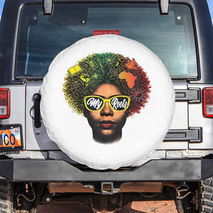 Black History Month Spare Tire Cover My Roots African American Pride Gift TS12 No hole White Print Your Wear