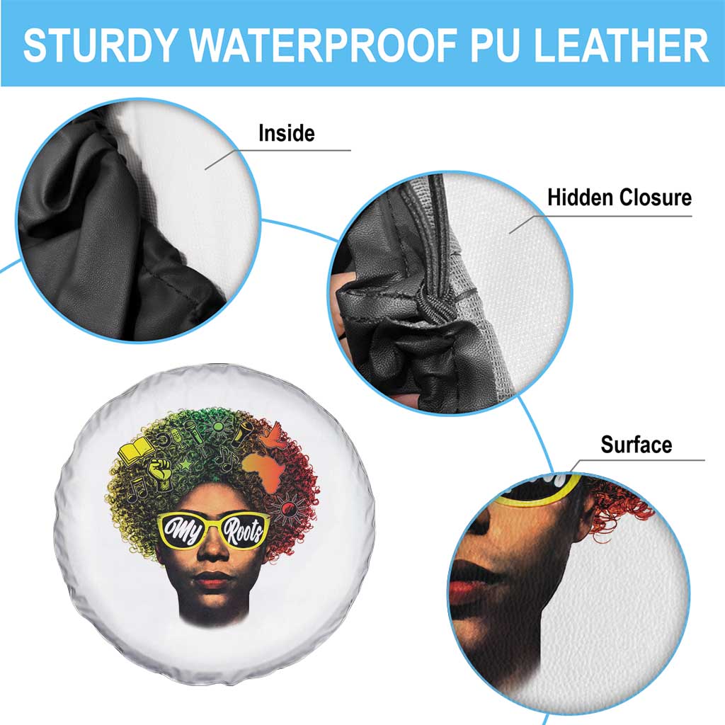 Black History Month Spare Tire Cover My Roots African American Pride Gift TS12 Print Your Wear