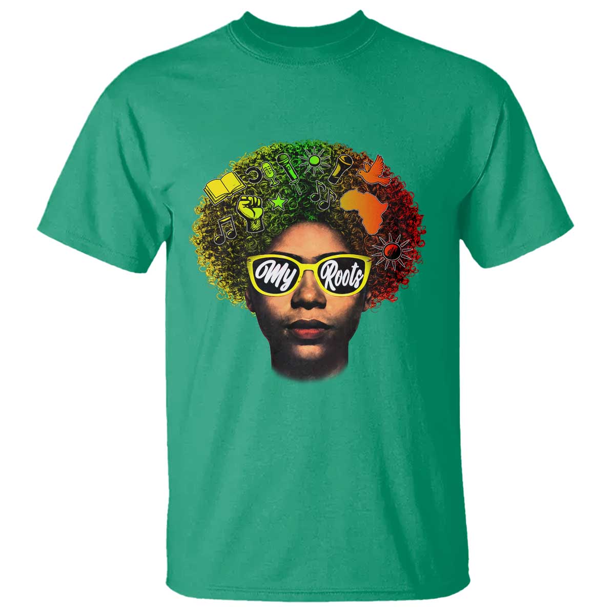 Black History Month T Shirt My Roots African American Pride Gift TS12 Irish Green Print Your Wear