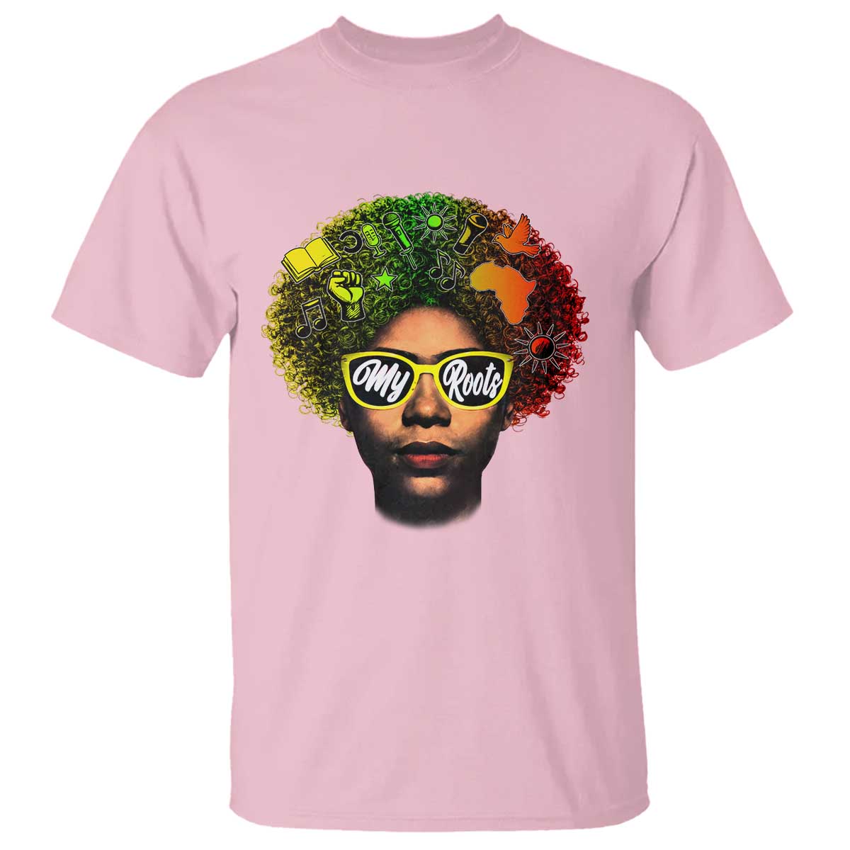 Black History Month T Shirt My Roots African American Pride Gift TS12 Light Pink Print Your Wear