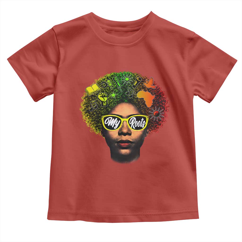 Black History Month Toddler T Shirt My Roots African American Pride Gift TS12 Red Print Your Wear