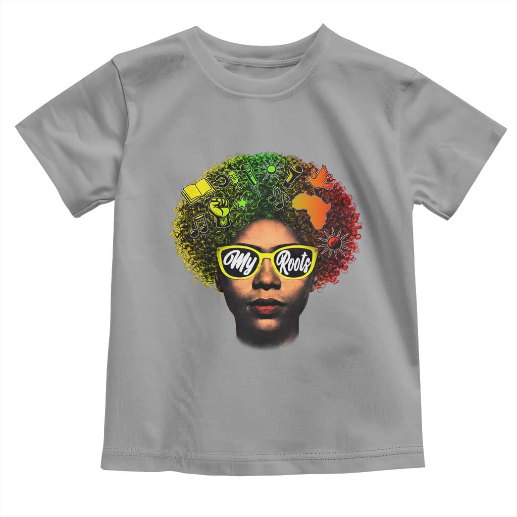 Black History Month Toddler T Shirt My Roots African American Pride Gift TS12 Sport Gray Print Your Wear