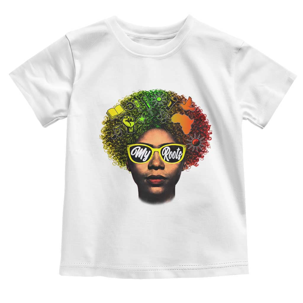 Black History Month Toddler T Shirt My Roots African American Pride Gift TS12 White Print Your Wear