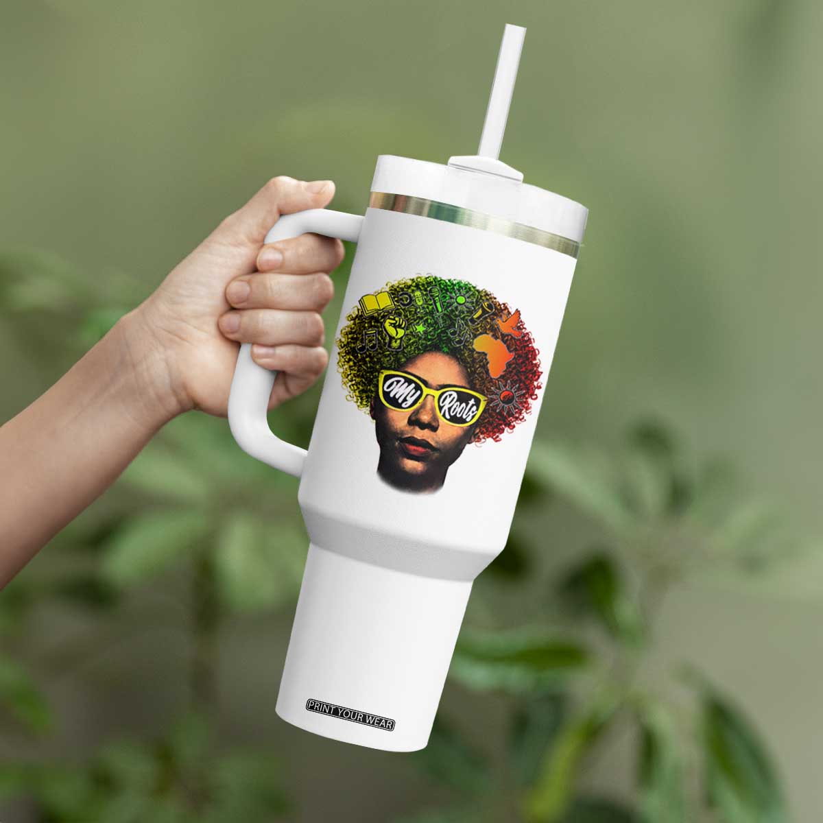 Black History Month Tumbler With Handle My Roots African American Pride Gift TS12 Print Your Wear