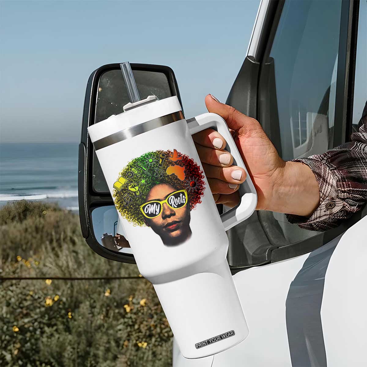 Black History Month Tumbler With Handle My Roots African American Pride Gift TS12 Print Your Wear