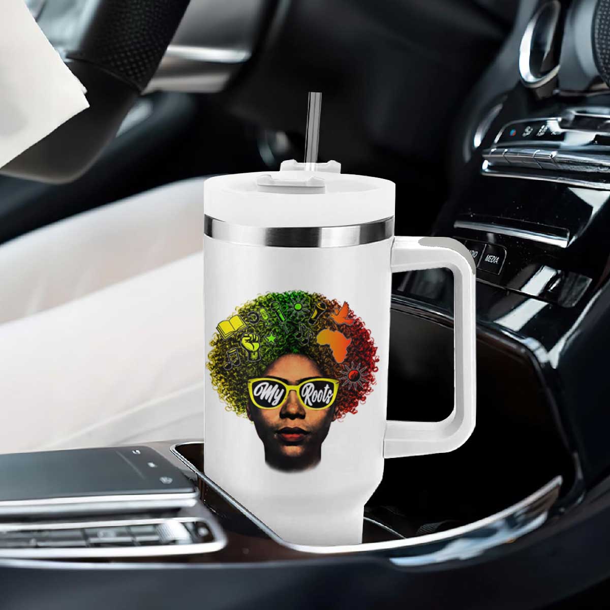 Black History Month Tumbler With Handle My Roots African American Pride Gift TS12 Print Your Wear