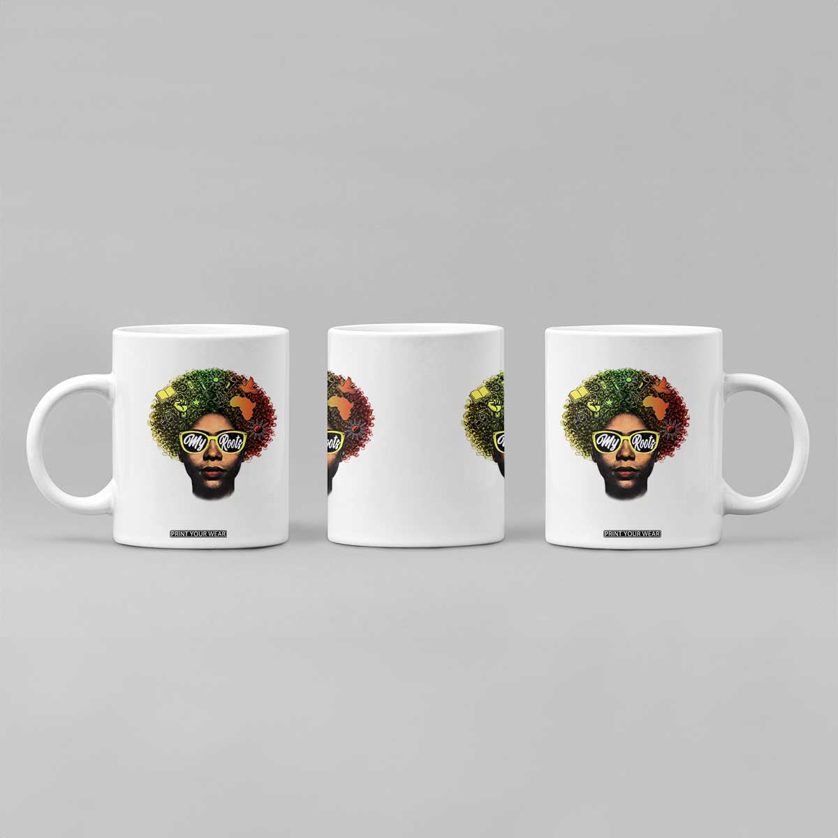 Black History Month Coffee Mug My Roots African American Pride Gift TS12 Print Your Wear
