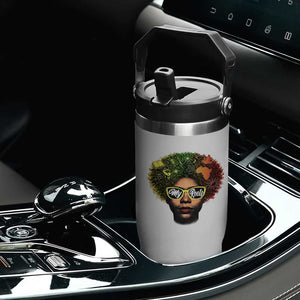 Black History Month Flip Straw Tumbler My Roots African American Pride Gift TS12 Print Your Wear